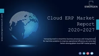 Cloud ERP Market Demand, Growth, Trend, Business Opportunities, Manufacturers