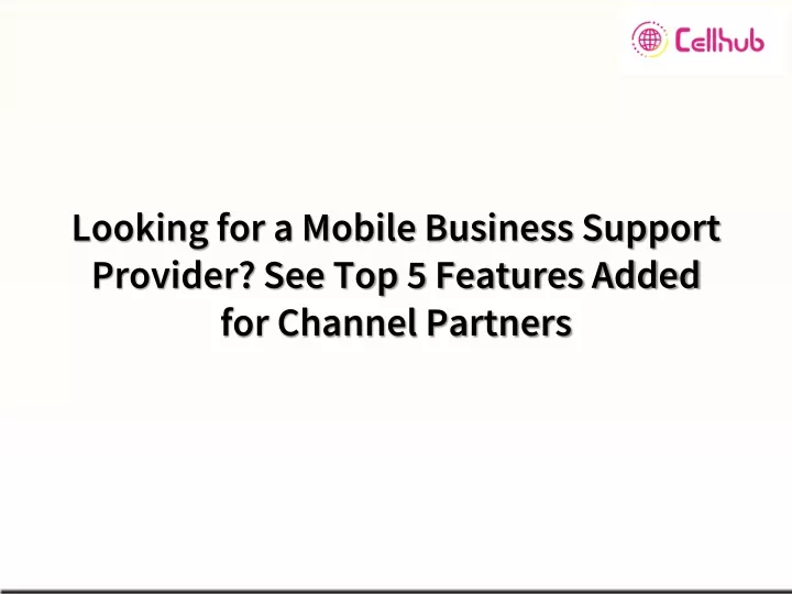 looking for a mobile business support provider