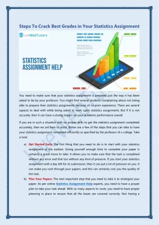 steps to crack best grades in your statistics