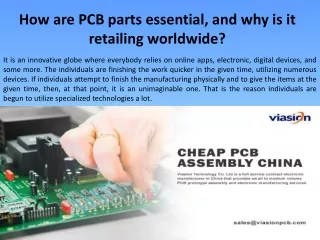 How are PCB parts essential, and why is it retailing worldwide?