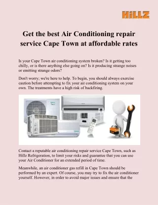 Get the best Air Conditioning repair service Cape Town at affordable rates