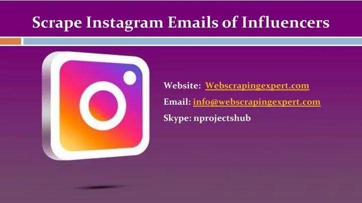 scrape instagram emails of influencers