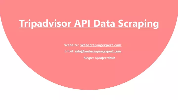 tripadvisor api data scraping