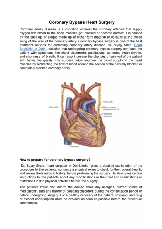 coronary bypass heart surgery