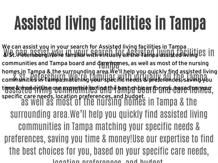 assisted living facilities in tampa