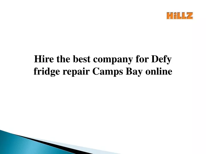 hire the best company for defy fridge repair
