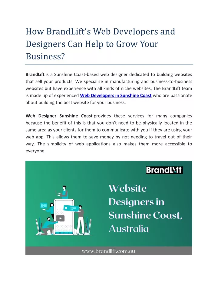 how brandlift s web developers and designers