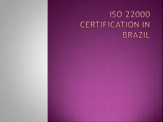 ISO 22000 certification