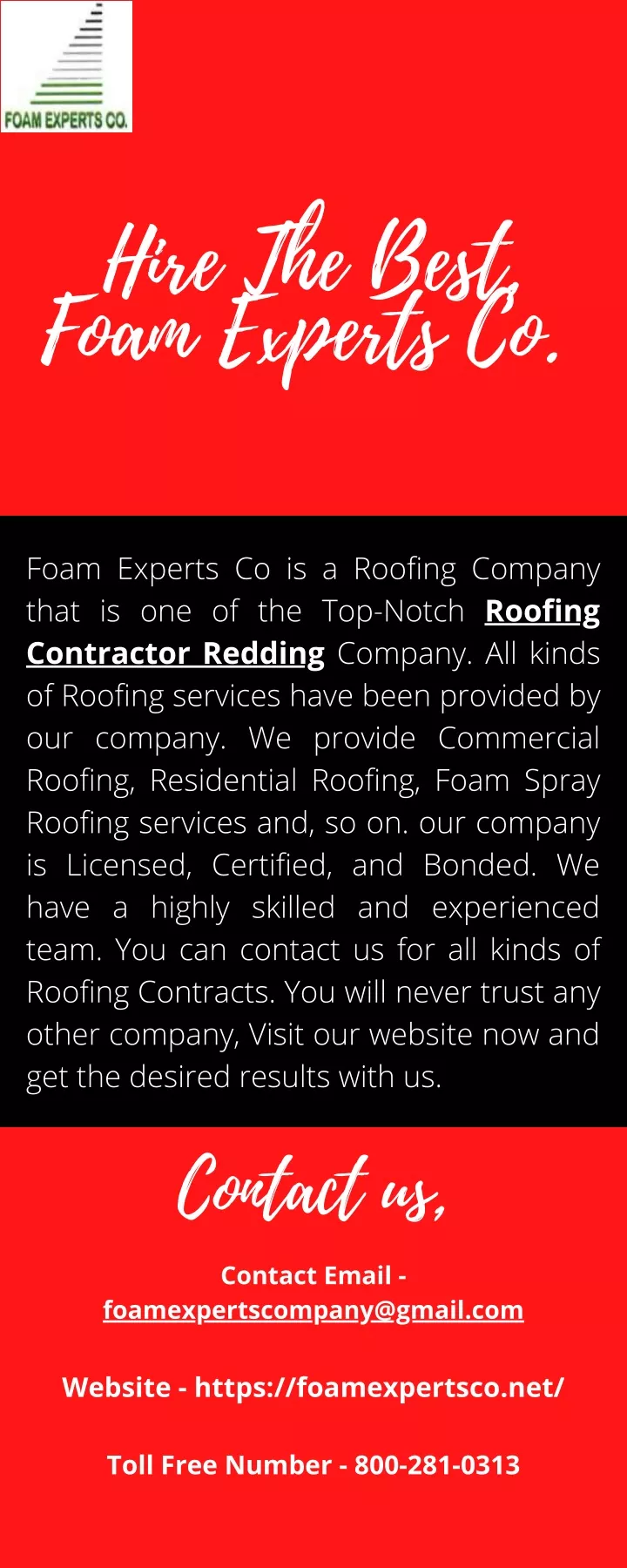 hire the best foam experts co