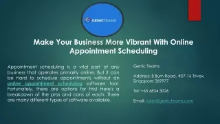 Make Your Business More Vibrant With Online Appointment Scheduling