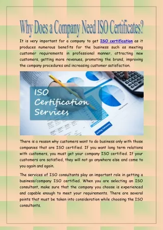 Why Does a Company Need ISO Certificates