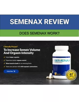 SEMENAX REVIEW - Semenax sperm volume enhancer reviews