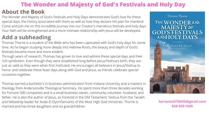 the wonder and majesty of god s festivals