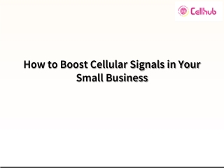 How to Boost Cellular Signals in Your Small Business