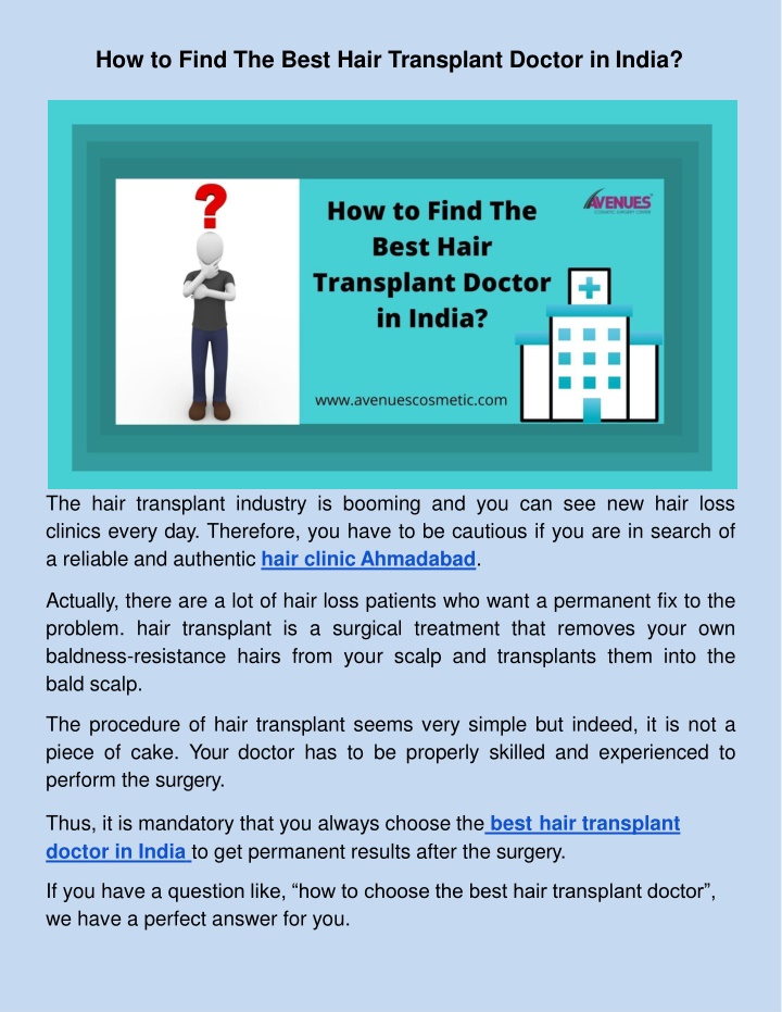 how to find the best hair transplant doctor