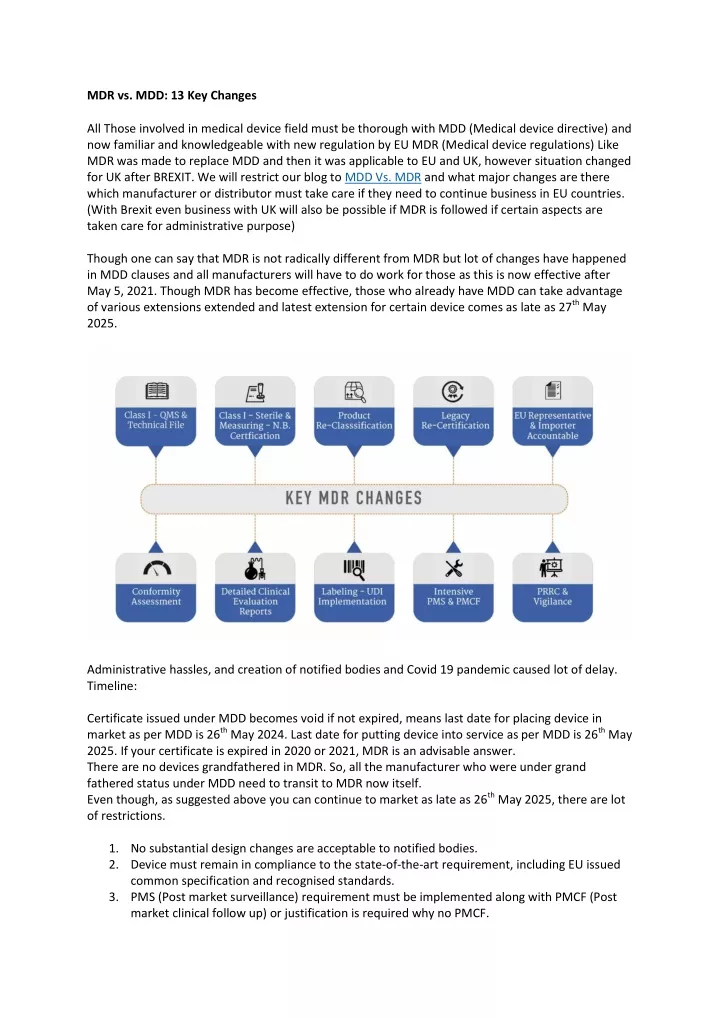 mdr vs mdd 13 key changes