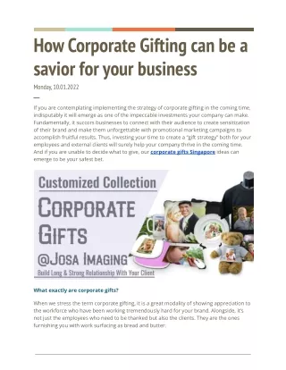 How Corporate Gifting can be a savior for your business