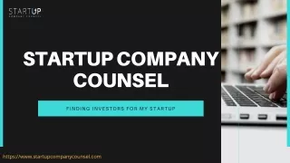 Finding Investors for My Startup