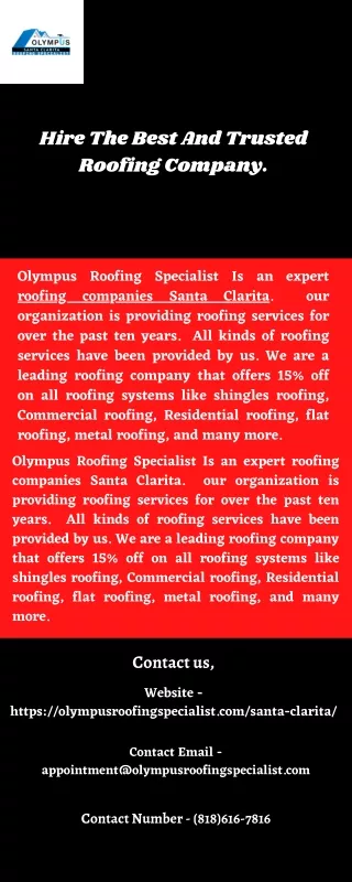 Hire The Best And Trusted Roofing Company.