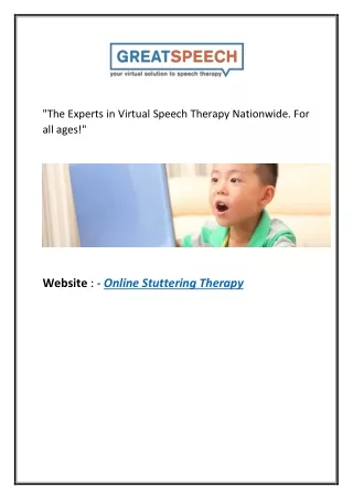 the experts in virtual speech therapy nationwide