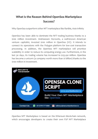 what is the reason behind opensea marketplace