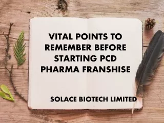 vital points to remember before starting pcd pharma franshise
