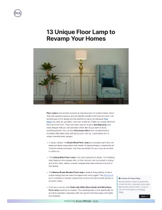 13 Unique Floor Lamp to Revamp Your Homes