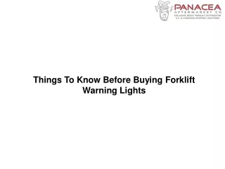 Things To Know Before Buying Forklift Warning Lights