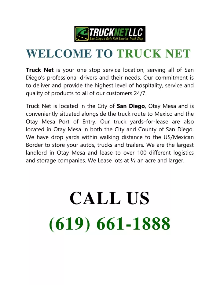 welcome to truck net