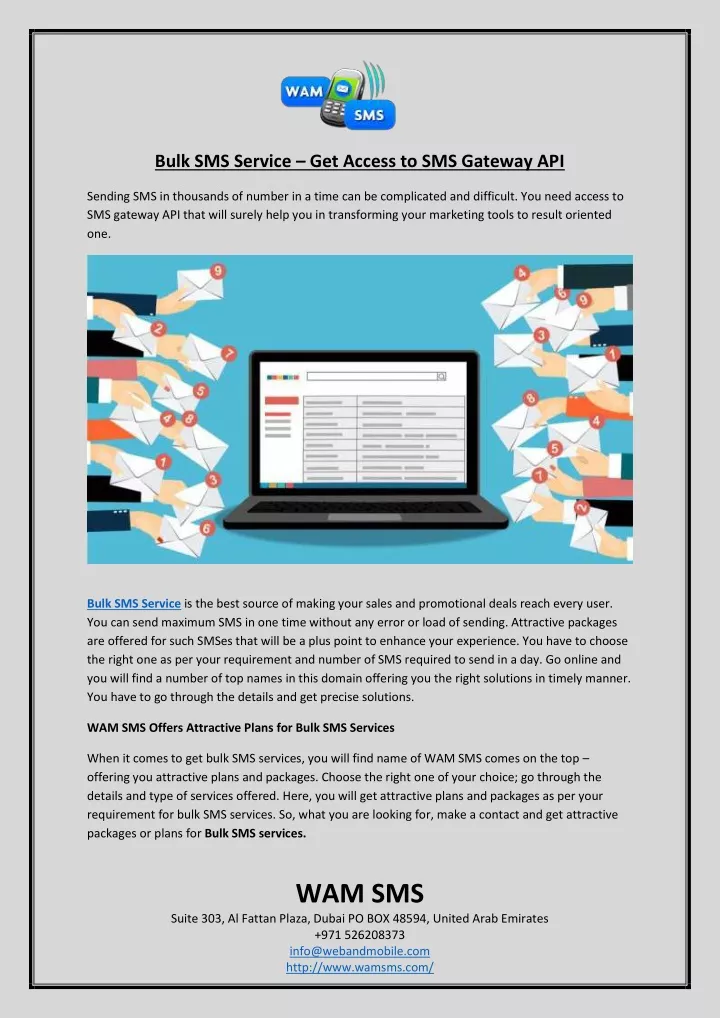 bulk sms service get access to sms gateway api