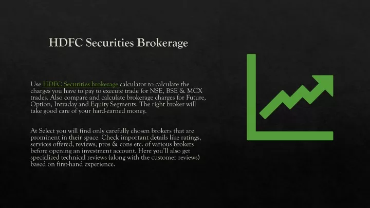 hdfc securities brokerage