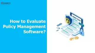 how to evaluate policy management software