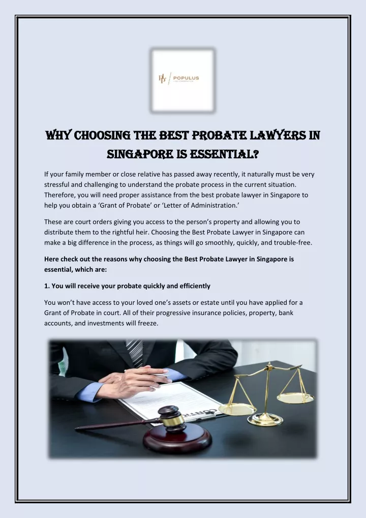 why choosing the best probate lawyers