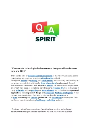 what are the technological advancements that