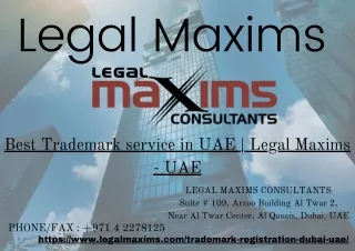 Best Trademark service in UAE  Legal Maxims - UAE