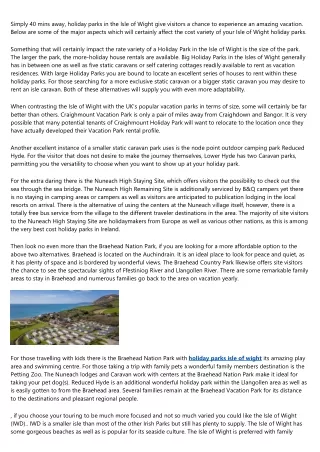 isle of wight lodges - fairwayholidaypark.co.uk Explained in Fewer than 140 Char