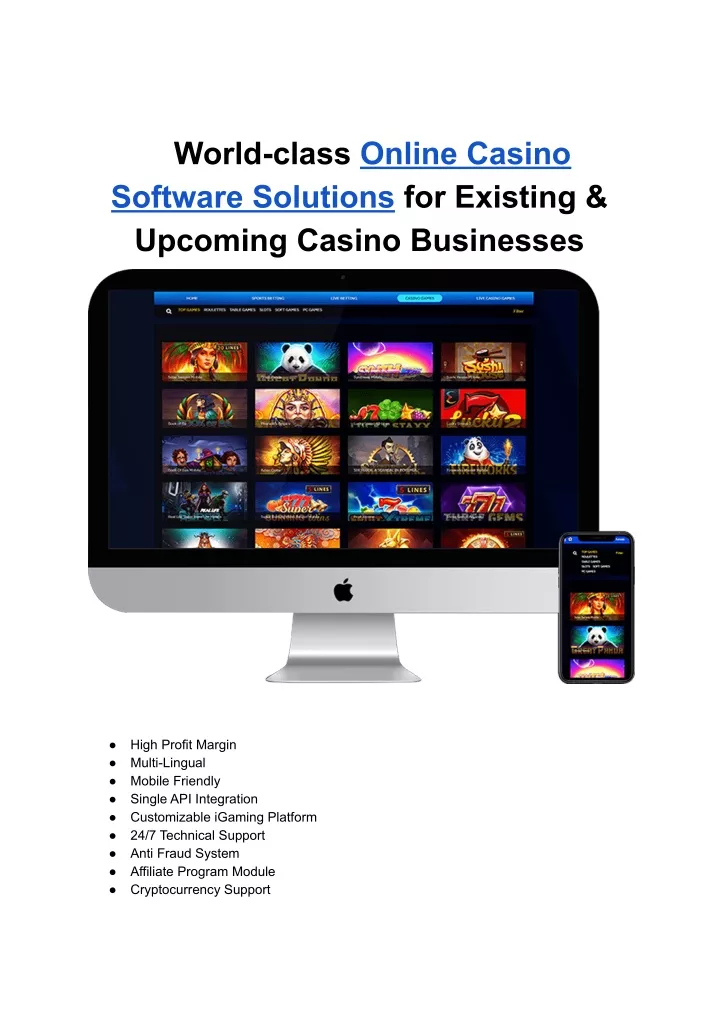 world class online casino software solutions