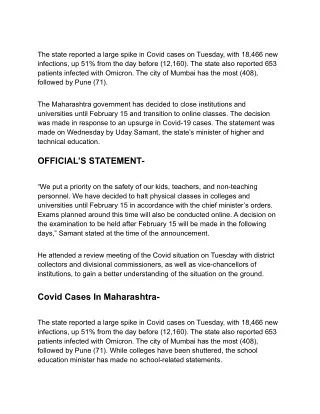 UNIVERSITIES IN MAHARASHTRA SHUT DOWN DUE TO COVID SURGE!