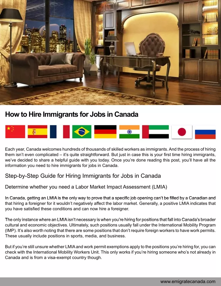 how to hire immigrants for jobs in canada