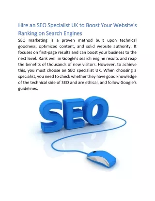 Hire an SEO Specialist UK to Boost Your Website_s Ranking on Search Engines