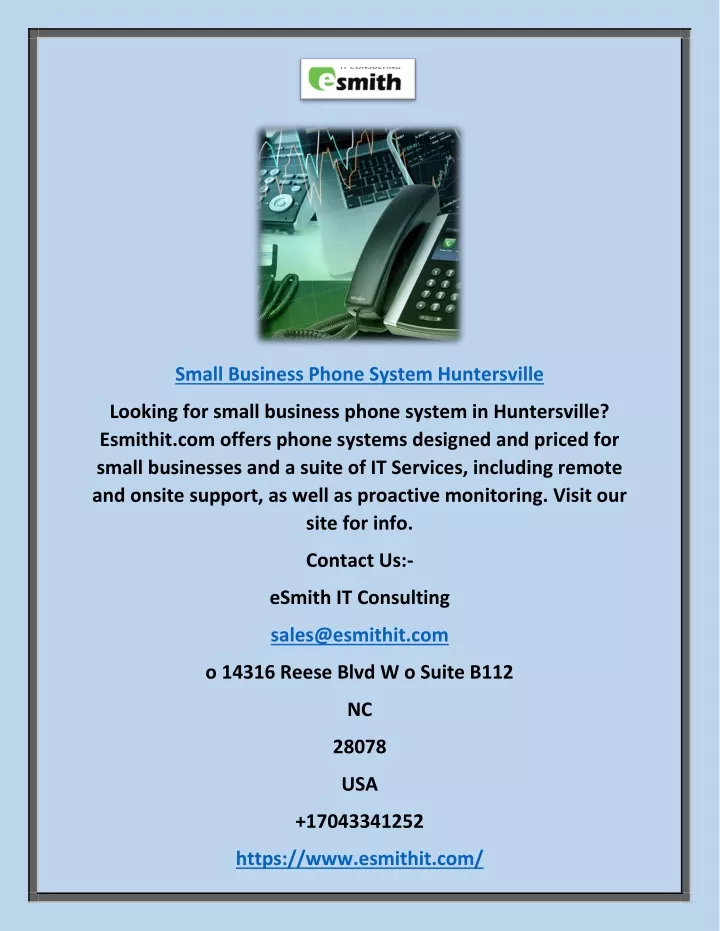 small business phone system huntersville