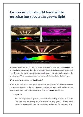Importance and benefits of UV IR LED Grow Light