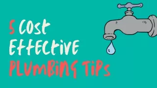 5 Cost Effective Plumbing Tips