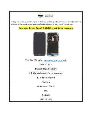 finding for samsung screen repair in sydney