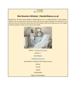 skin boosters windsor barebrilliance co uk