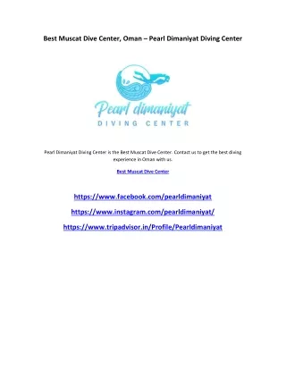 Best Muscat Dive Center