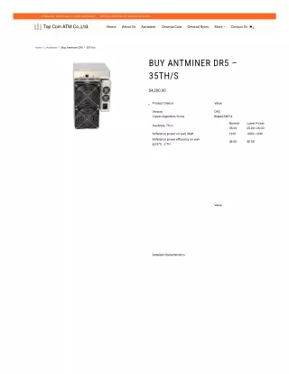 Buy Antminer Dr5 35th S Online