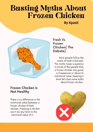 Busting The Myths About Frozen Chicken| Kpasli