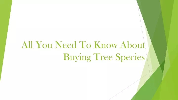 all you need to know about buying tree species