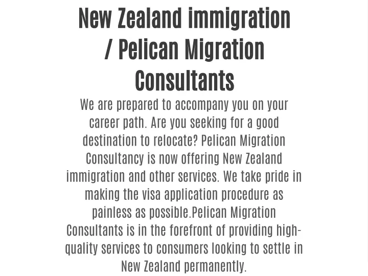new zealand immigration pelican migration